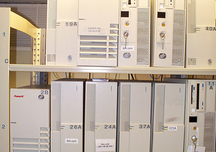 server room IBM servers 1998