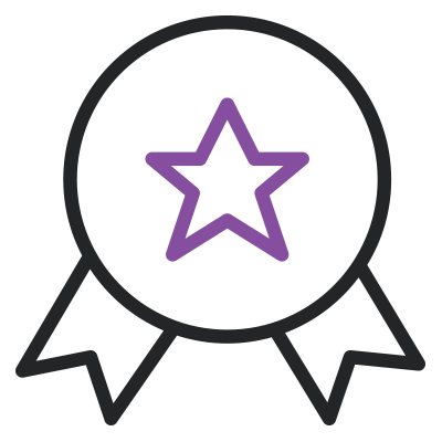 Certification badge icon