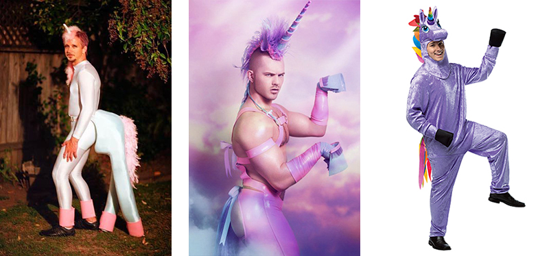 3 unicorn Halloween costumes for men