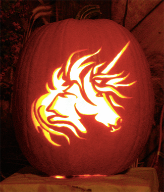 unicorn pumpkin carving 