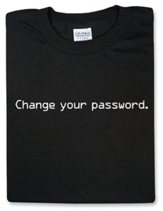 change your password geek techie t-shirt