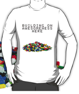 Building on awesomeness Lego nerd t-shirt