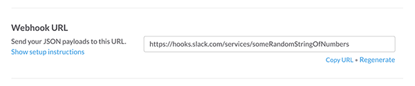 Auvik integrations Slack webhook URL
