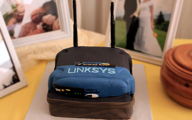 Linksys router cake network cakes