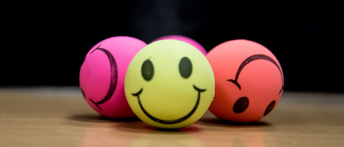 smiling bouncy balls