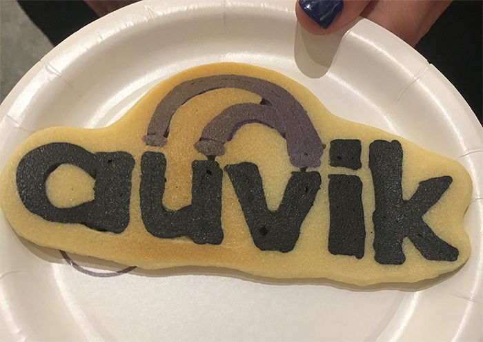 Custom Auvik logo pancake