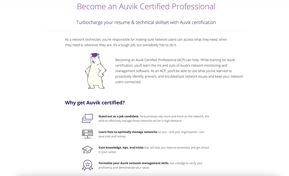 screenshot - Auvik Certified Professional