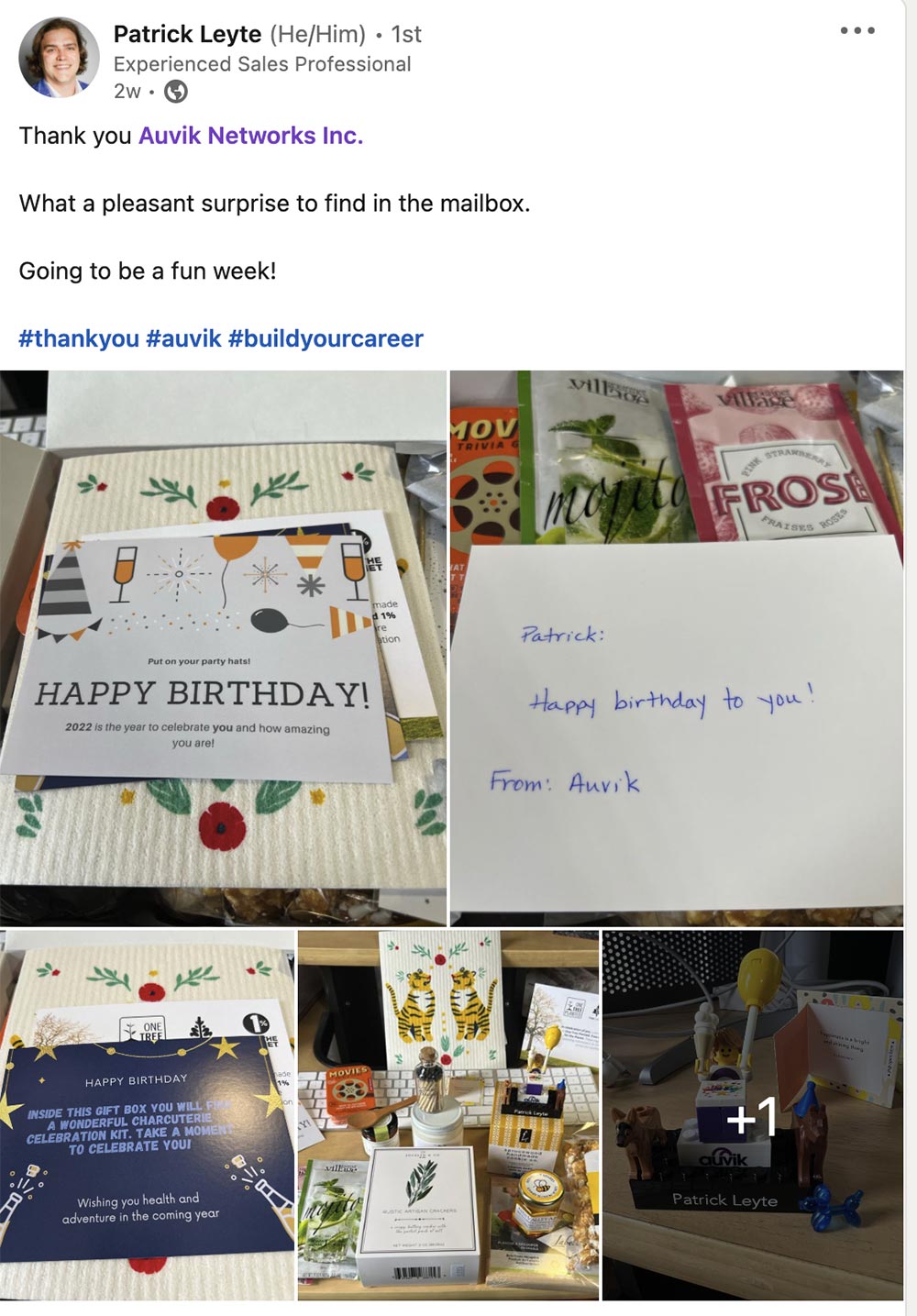 birthday gifts from Auvik
