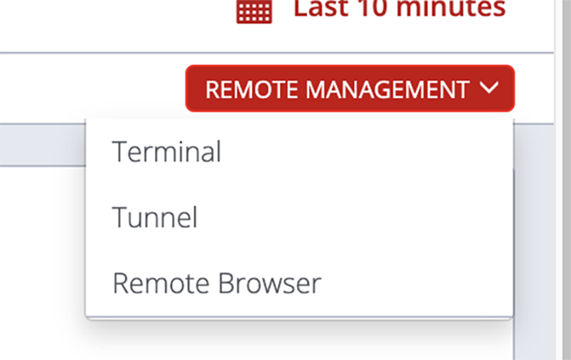 screenshot - remote management setup