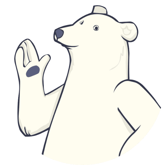 Image of Auvik Polar bear mascot