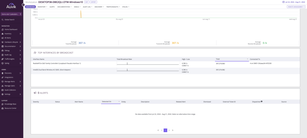 screenshot - broadcast traffic