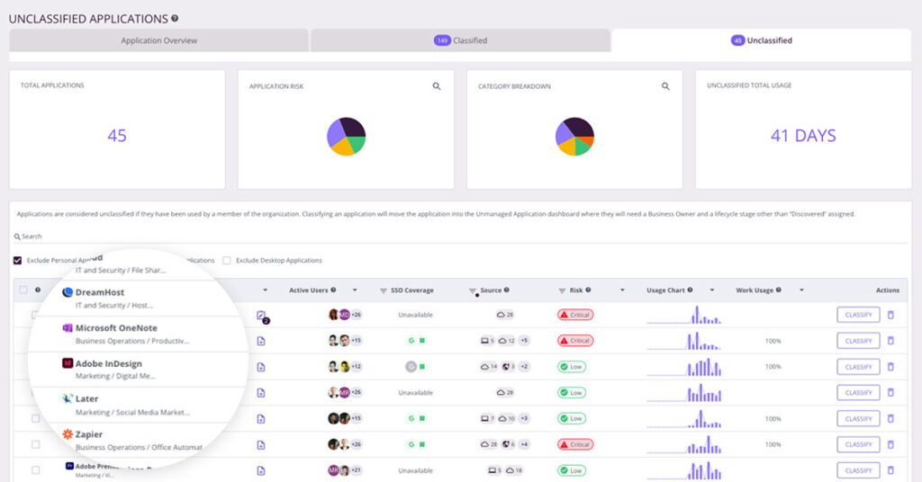 screenshot - client application unclassified