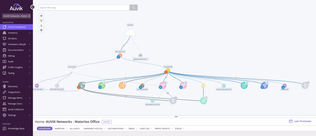 network map screenshot
