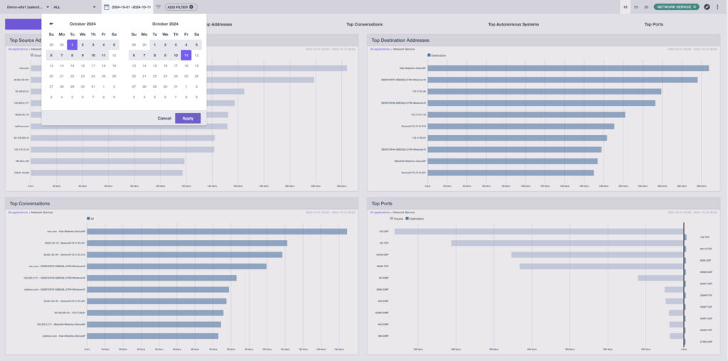 Screenshot showing bandwidth capacity