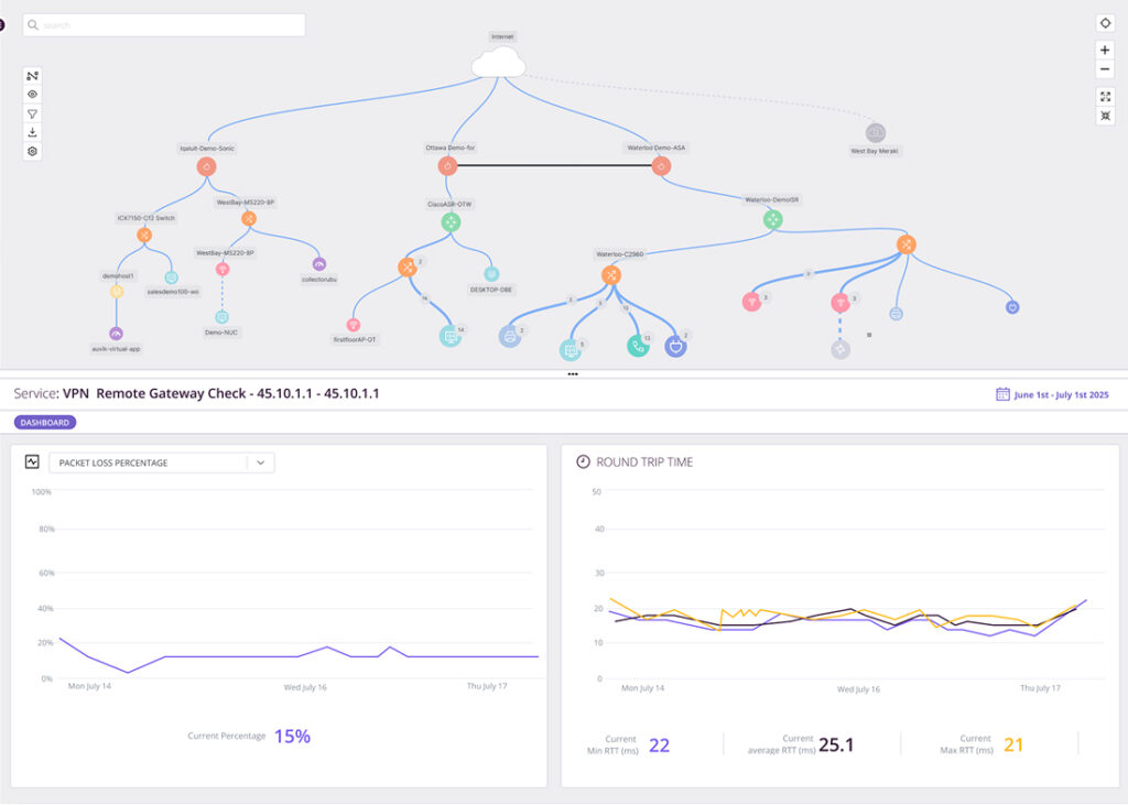 Screenshot showing VPN gateway
