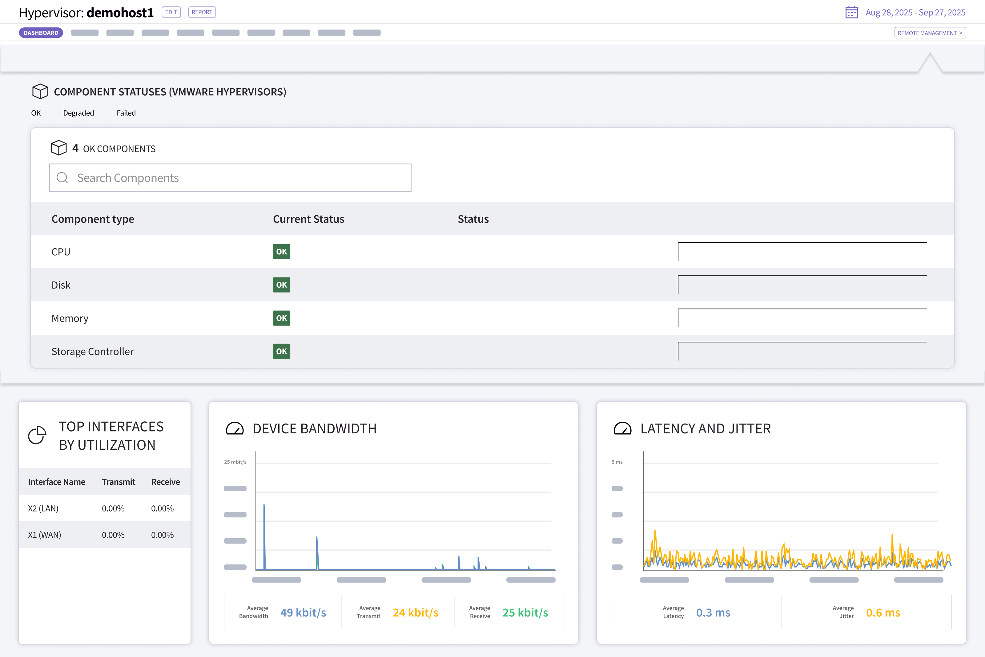 Screenshot: Proactively track server hardware health