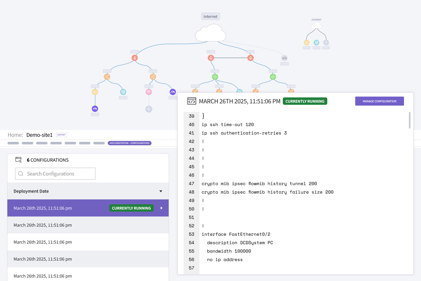 screenshot - historical view and change tracking